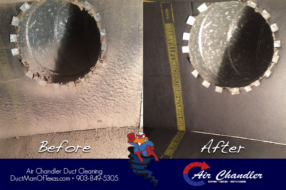 Duct Cleaning before and after