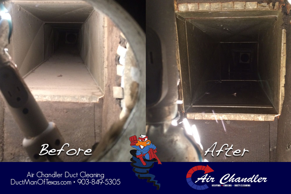 Duct Cleaning before and after